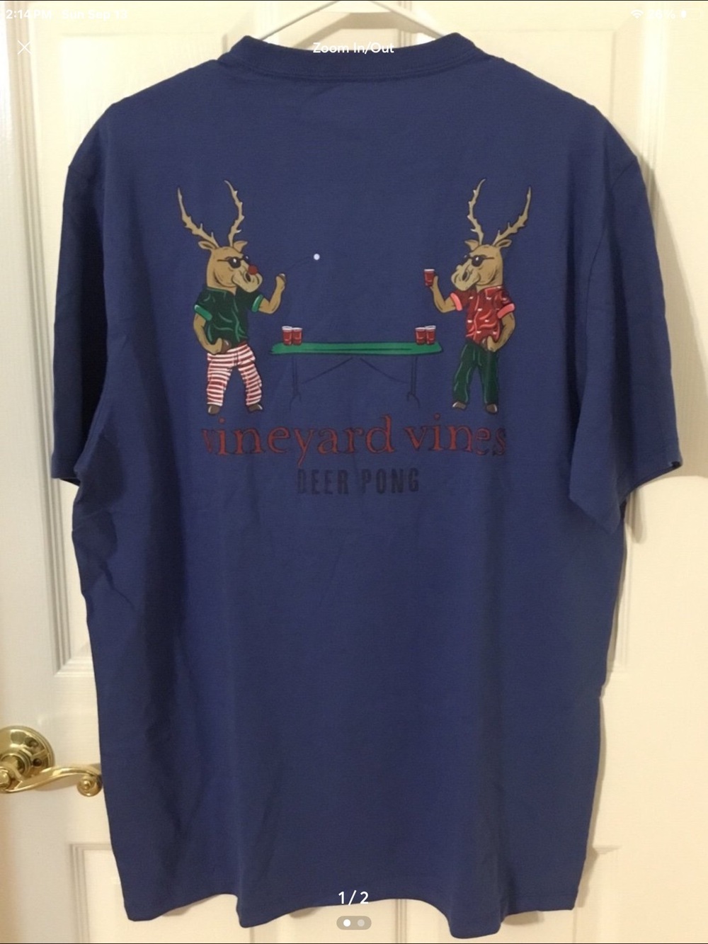 Vineyard Vines Deer Pong Moonshine Short Sleeve Tee 
Large